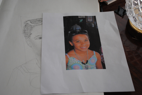 The portrait begins.