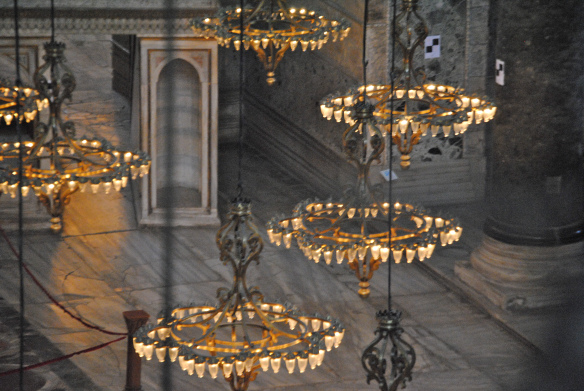 The chandeliers, an Ottoman addition to the space, seem like floating clouds.