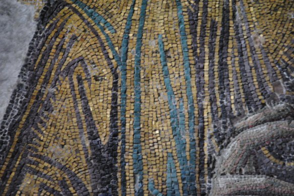 The mosaic tiles.