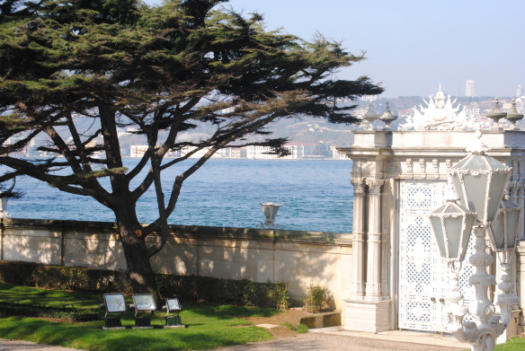 The palace grounds.