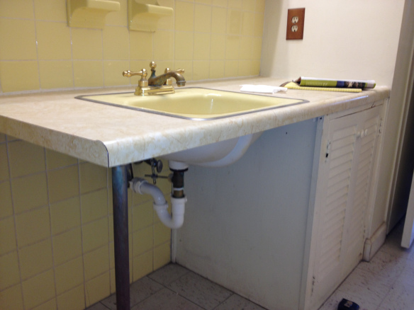 The bathroom.
