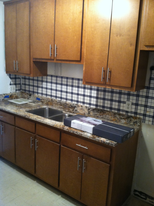 And the cabinets are in!