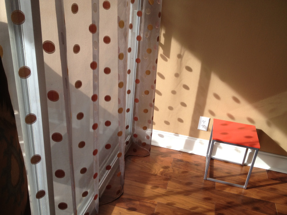 Light coming in through the sheers. Have you ever seen such cuteness?