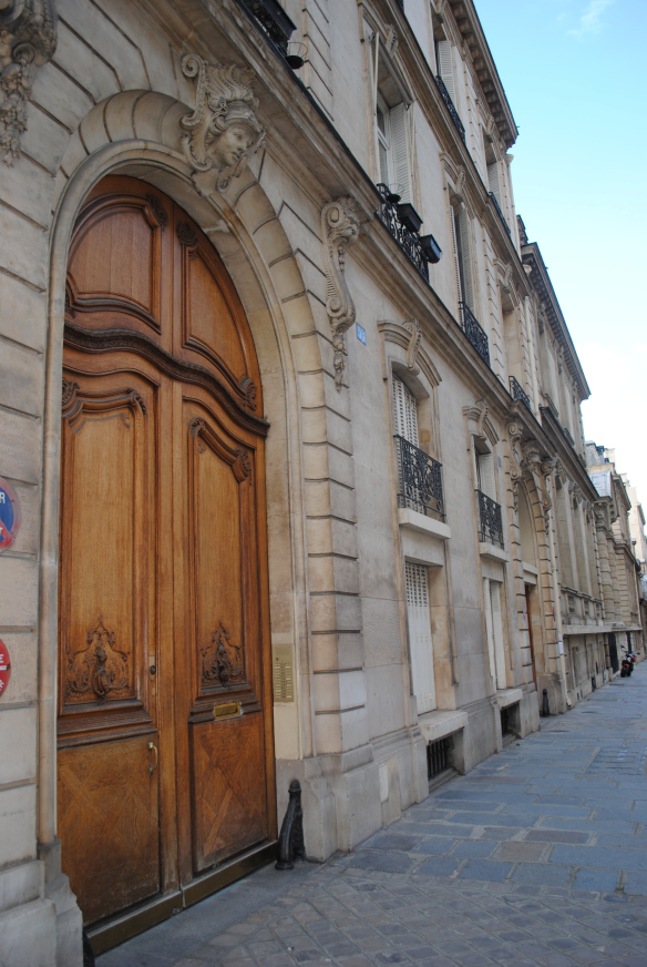The apartment building.