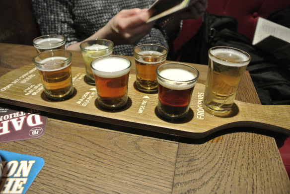 The oldest peeps at the brew pub. Bonjour!