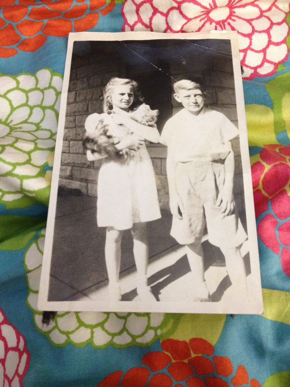 Here is one I found after I got home. I believe that to be my mother on the left.
