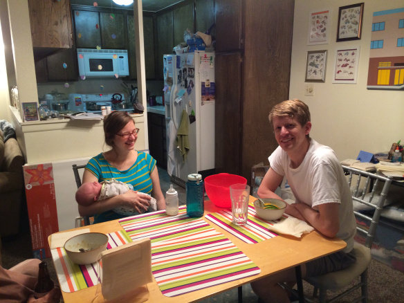 The new parents are holding their own.