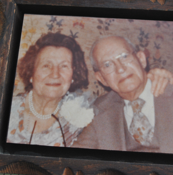 Mama, Marie Blanche Morarity James, the second owner of the etagere, with Grandaddy, William Martin James.