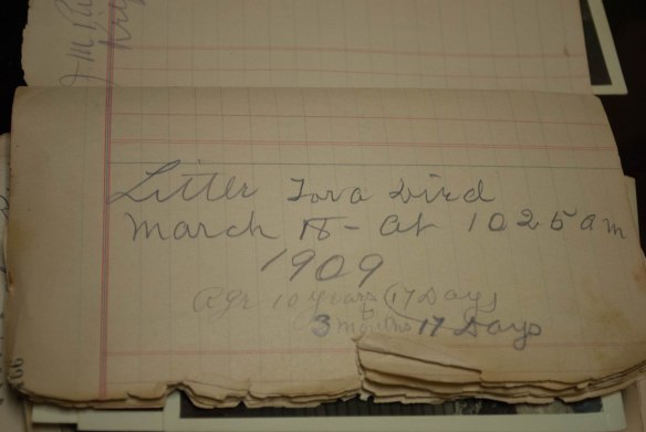 A poignant entry in the notebook.
