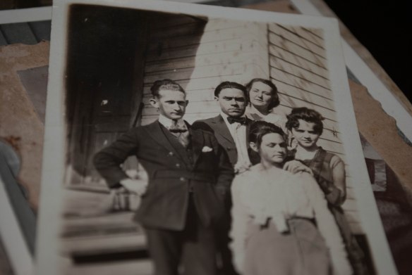 Vera in the front, early in her marriage.