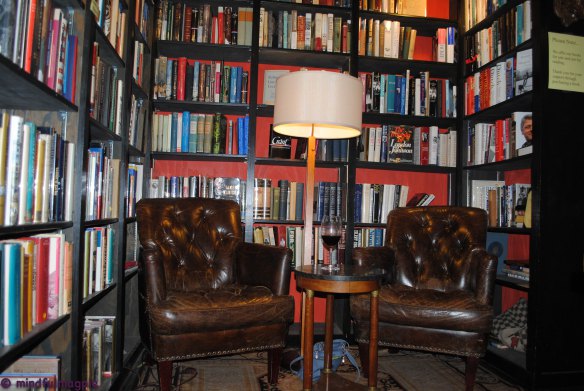 You know you could hide behind those chairs. And beyond them, a bookcase to the second floor!