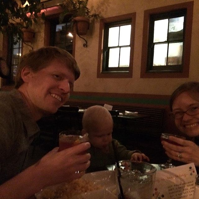 Cocktails for the grown ups, macaroni and cheese for the young Master!